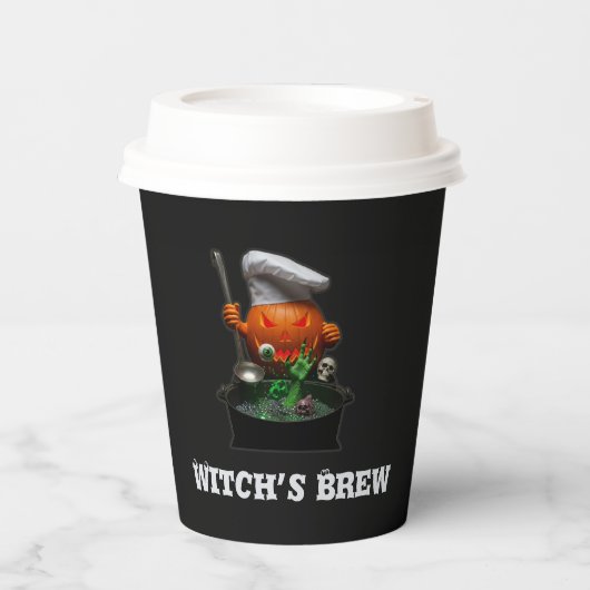 Pumpkin Chef Halloween – Witch’s Brew themes 紙コップ (正面)