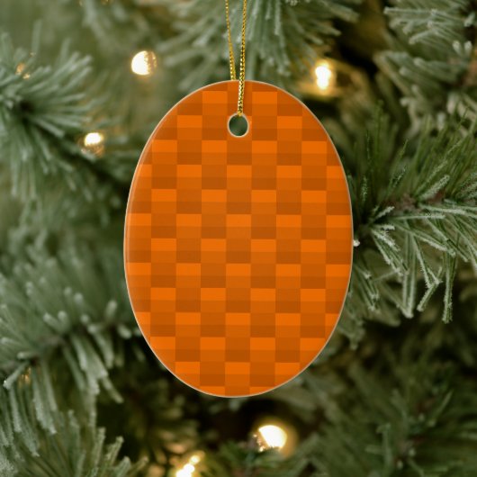 Pumpkin Color Pattern in Orange セラミックオーナメント (ツリー)