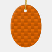 Pumpkin Color Pattern in Orange セラミックオーナメント (正面)