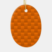 Pumpkin Color Pattern in Orange セラミックオーナメント (裏面)