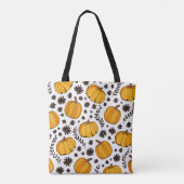 Pumpkin color seamless pattern, hand drawn squash トートバッグ (裏面)
