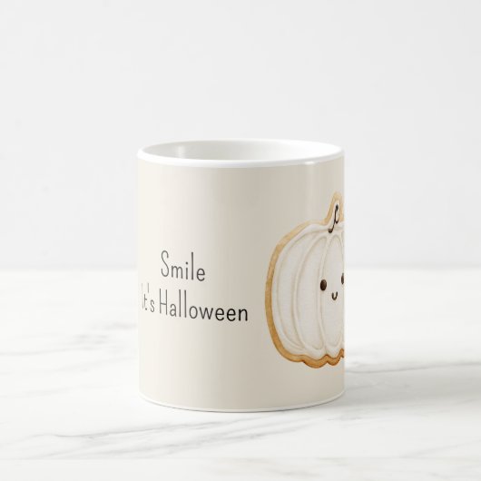 Pumpkin Cookie Smile Halloween コーヒーマグカップ (中央)