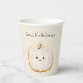 Pumpkin Cookie Smile Halloween 紙コップ (正面)