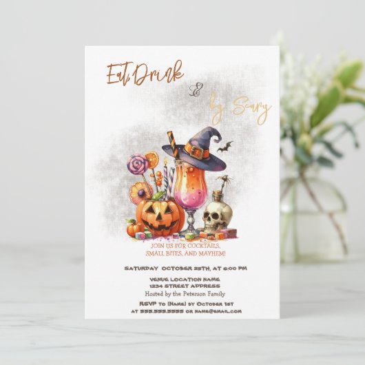 Pumpkin Costumes & Cocktail Halloween 招待状 (スタンド正面)