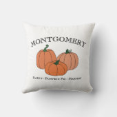 Pumpkin Country Logo Style Family or Company Name クッション (裏面)