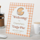 Pumpkin Cutie Pie Birthday Welcome Sign 台座サイン (インサイチュ)