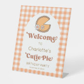 Pumpkin Cutie Pie Birthday Welcome Sign 台座サイン (正面)