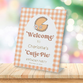 Pumpkin Cutie Pie Birthday Welcome Sign 台座サイン