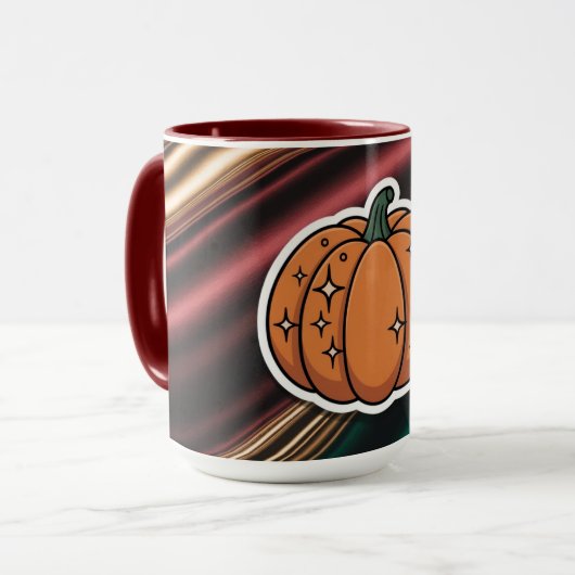 Pumpkin Decal Waves Combo Mug マグカップ (正面左)