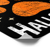 Pumpkin Dog Cat Paw Print Halloween Pet Lover  ポスター (角)