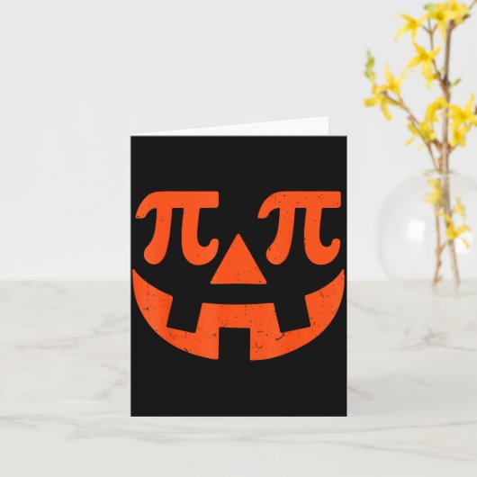Pumpkin E Funny Math Thanksgiving Science Teacher  カード (黄色い花)