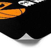 Pumpkin Eating Ghost Gamer Halloween Gaming Boys T ポスター (角)