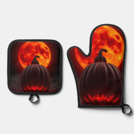 Pumpkin Emperor Eclipse Halloween Mitt Set 鍋つかみ&鍋敷きセット