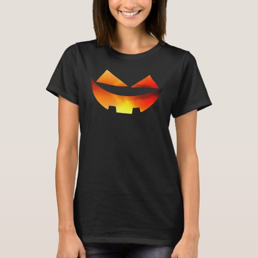 Pumpkin Face Halloween Jack O Lantern Easy Costume Tシャツ (正面)