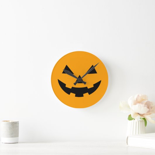 Pumpkin Face Wall Clock ラウンド壁時計 (ホーム)