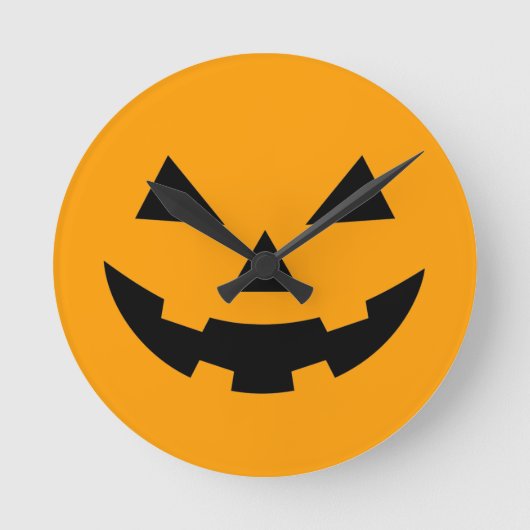Pumpkin Face Wall Clock ラウンド壁時計 (正面)