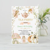Pumpkin Fairies Tea Party Birthday Invitation 招待状 (スタンド正面)