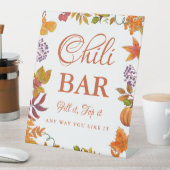 Pumpkin Fall Baby Shower Chili Bar Sign  台座サイン (インサイチュ)