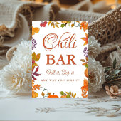 Pumpkin Fall Baby Shower Chili Bar Sign  台座サイン