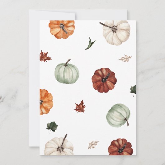 Pumpkin Fall Festival Party Invitation 招待状 (裏面)