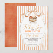Pumpkin Fall In Love Gender Neutral Baby Shower 招待状 (正面/裏面)