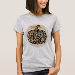 Pumpkin Fall Pumpkin Leopard Print Funny Tシャツ