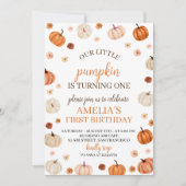 Pumpkin First Birthday Invitation 招待状 (正面)