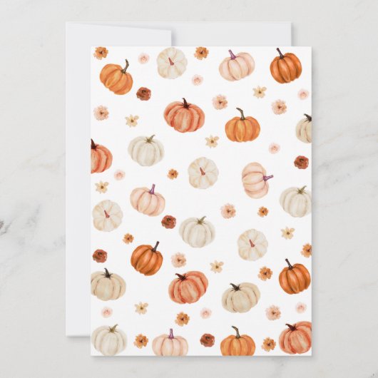 Pumpkin First Birthday Invitation 招待状 (裏面)