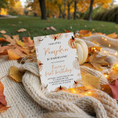 Pumpkin First Birthday Party Invite 招待状