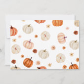 Pumpkin First Birthday Photo Invite 招待状 (裏面)