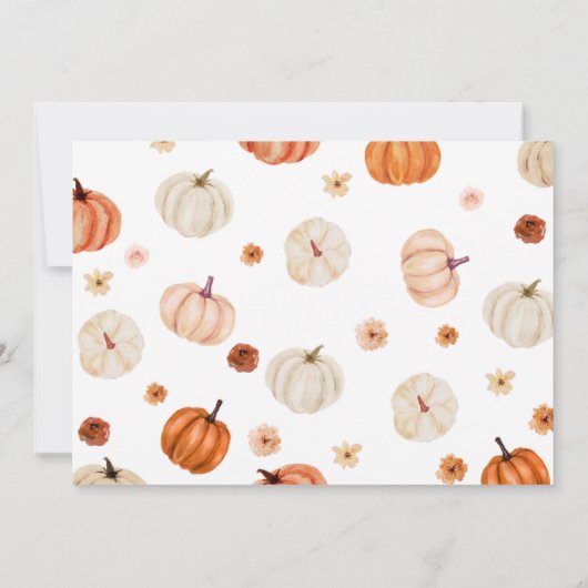 Pumpkin First Birthday Photo Invite 招待状 (裏面)