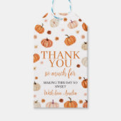 Pumpkin First Birthday Thank You Tag ギフトタグ (正面)