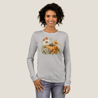 Pumpkin floral fall vibes トライブレンドＴシャツ