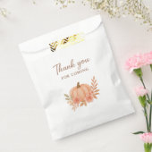 Pumpkin Floral Thank You For Coming Fall Favor Bag フェイバーバッグ (封をした状態)