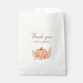 Pumpkin Floral Thank You For Coming Fall Favor Bag フェイバーバッグ