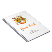 Pumpkin Flower Bouquet Bridal Shower Guest Book ノートブック (右側)