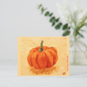 Pumpkin for Autumn, original art print Postcard ポストカード (スタンド正面)
