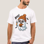 Pumpkin Ghost Boo Halloween Tシャツ (正面)