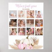 Pumpkin Girl First Year Photo Milestoneポスター ポスター (正面)