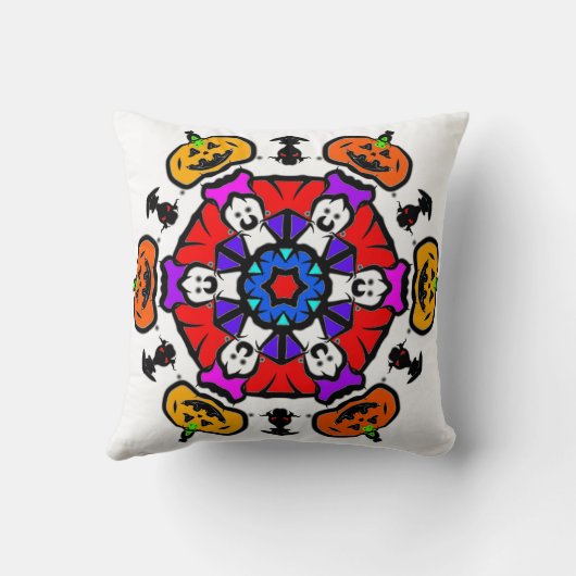 Pumpkin Glow Mandala クッション (裏面)