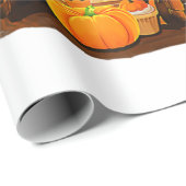 Pumpkin Gnomes Fall Autumn Leaves, Cute Thanksgivi ラッピングペーパー (ロールコーナー)