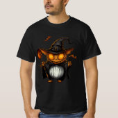 Pumpkin Goblin Wizard Halloween Art Tシャツ (正面)