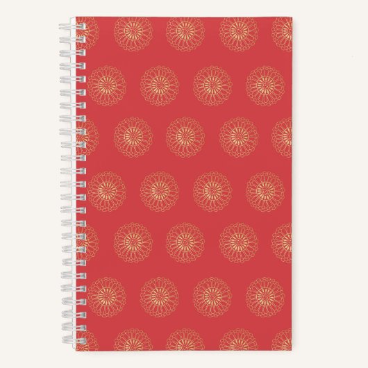 Pumpkin | Golden Zinnia Flower Medallions ノートブック (正面)