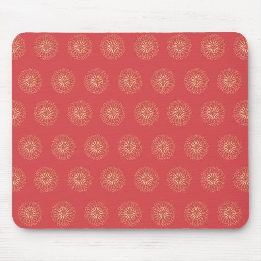 Pumpkin | Golden Zinnia Flower Medallions マウスパッド (正面)