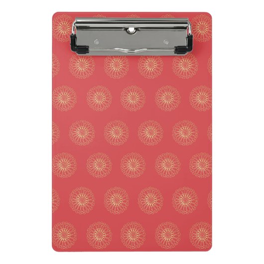 Pumpkin | Golden Zinnia Flower Medallions ミニクリップボード (正面)