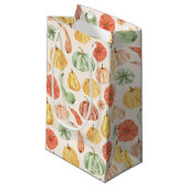 Pumpkin Gourd Autumn Baby Shower スモールペーパーバッグ (正面アングル)