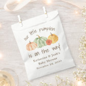 Pumpkin Gourd Autumn Baby Shower フェイバーバッグ (クリップ留めされた状態)