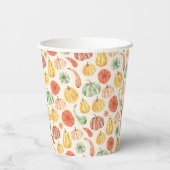 Pumpkin Gourd Autumn Baby Shower 紙コップ (裏面)