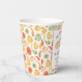 Pumpkin Gourd Autumn Baby Shower 紙コップ (右)