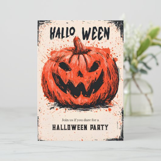 Pumpkin Grin Halloween Party 招待状 (スタンド正面)